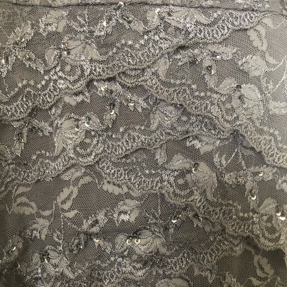 Marina-Grey Lace Embellished Dress - Picture 2 of 6